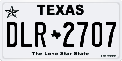 TX license plate DLR2707
