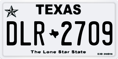 TX license plate DLR2709