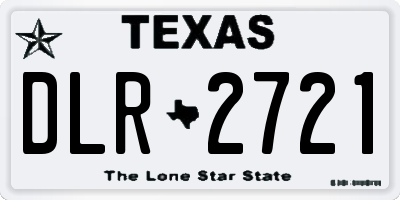 TX license plate DLR2721