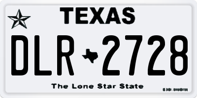 TX license plate DLR2728