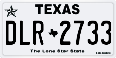 TX license plate DLR2733