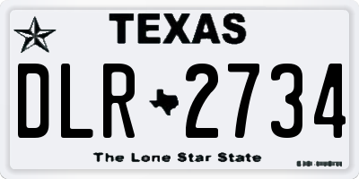 TX license plate DLR2734