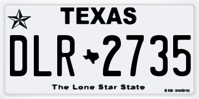 TX license plate DLR2735