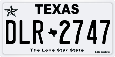 TX license plate DLR2747