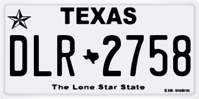 TX license plate DLR2758
