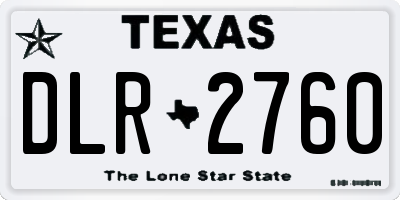 TX license plate DLR2760