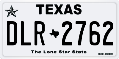 TX license plate DLR2762