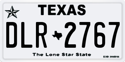 TX license plate DLR2767