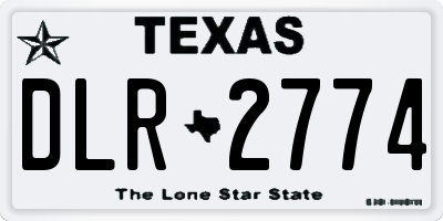 TX license plate DLR2774