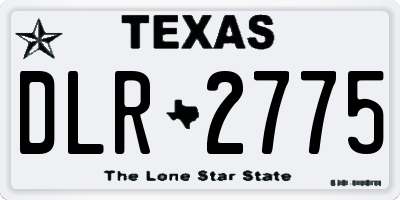 TX license plate DLR2775