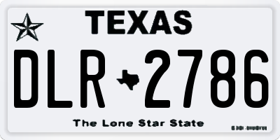 TX license plate DLR2786