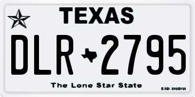 TX license plate DLR2795