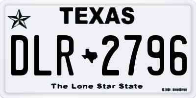 TX license plate DLR2796