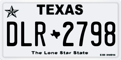 TX license plate DLR2798