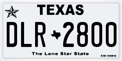 TX license plate DLR2800