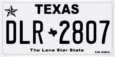 TX license plate DLR2807