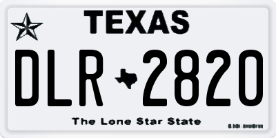 TX license plate DLR2820