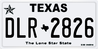TX license plate DLR2826