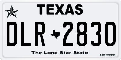 TX license plate DLR2830