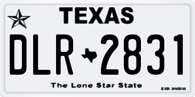 TX license plate DLR2831