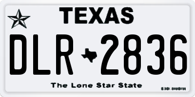 TX license plate DLR2836