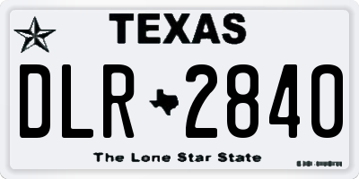 TX license plate DLR2840