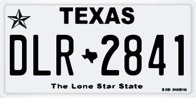 TX license plate DLR2841