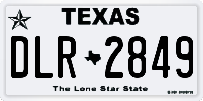 TX license plate DLR2849