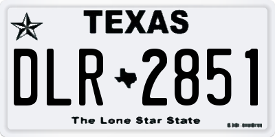 TX license plate DLR2851
