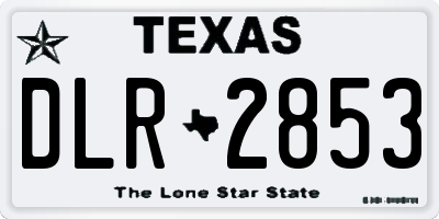 TX license plate DLR2853