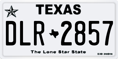 TX license plate DLR2857