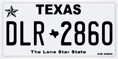 TX license plate DLR2860