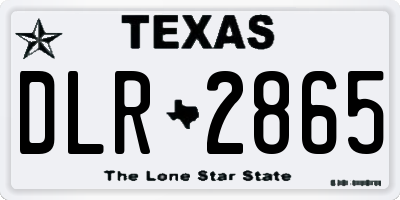 TX license plate DLR2865