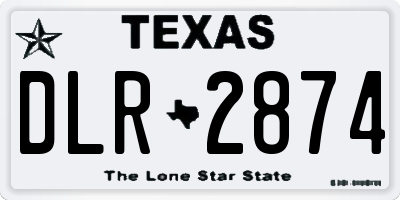 TX license plate DLR2874