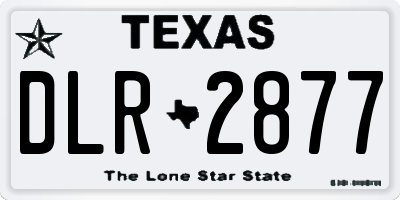 TX license plate DLR2877