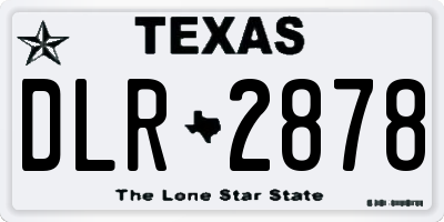 TX license plate DLR2878