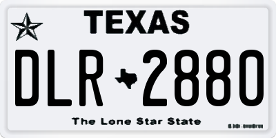 TX license plate DLR2880