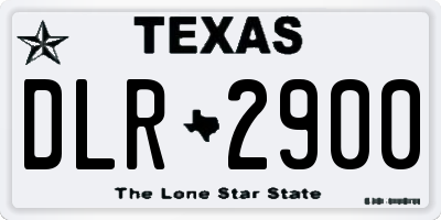 TX license plate DLR2900