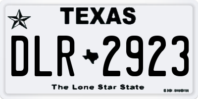 TX license plate DLR2923