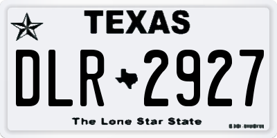 TX license plate DLR2927