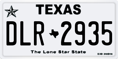 TX license plate DLR2935