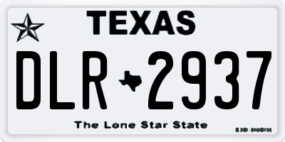 TX license plate DLR2937