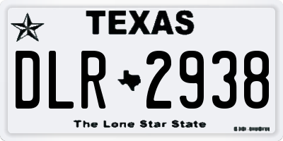 TX license plate DLR2938