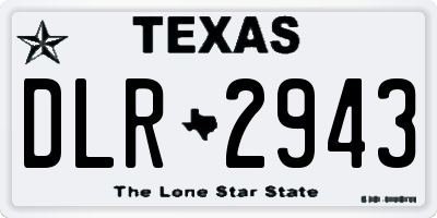 TX license plate DLR2943