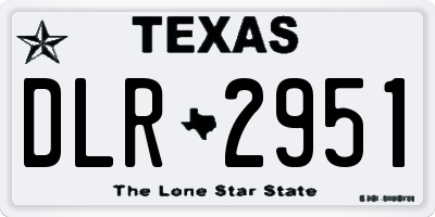 TX license plate DLR2951