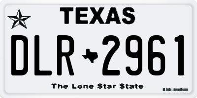 TX license plate DLR2961