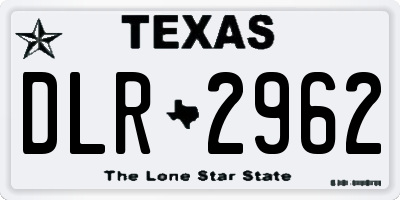 TX license plate DLR2962