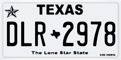 TX license plate DLR2978