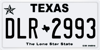 TX license plate DLR2993