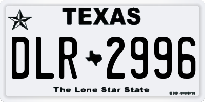 TX license plate DLR2996